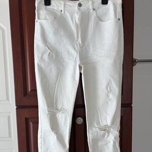 Risen Distressed White Jeans